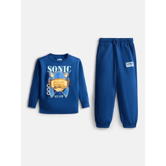 Sonic the Hedgehog Boys Graphic Crewneck Sweatshirt and Joggers Set, 2-Piece, Sizes 4-16