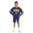thumbnail image 1 of Sonic the Hedgehog Boys Long Sleeve Graphic Crewneck Sweatshirt with Matching Short, 2-Piece Set, Sizes 4-12, 1 of 12