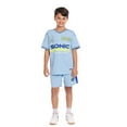 thumbnail image 1 of Sonic the Hedgehog Boys Graphic Soccer Jersey and Drawstring Shorts Set, 2-Piece, Sizes 4-16, 1 of 11