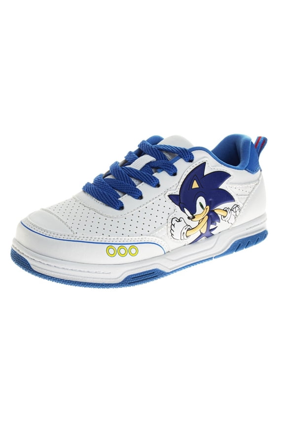 Boys Sneakers. (Little Kids Big Kids), White Blue, Size: 12