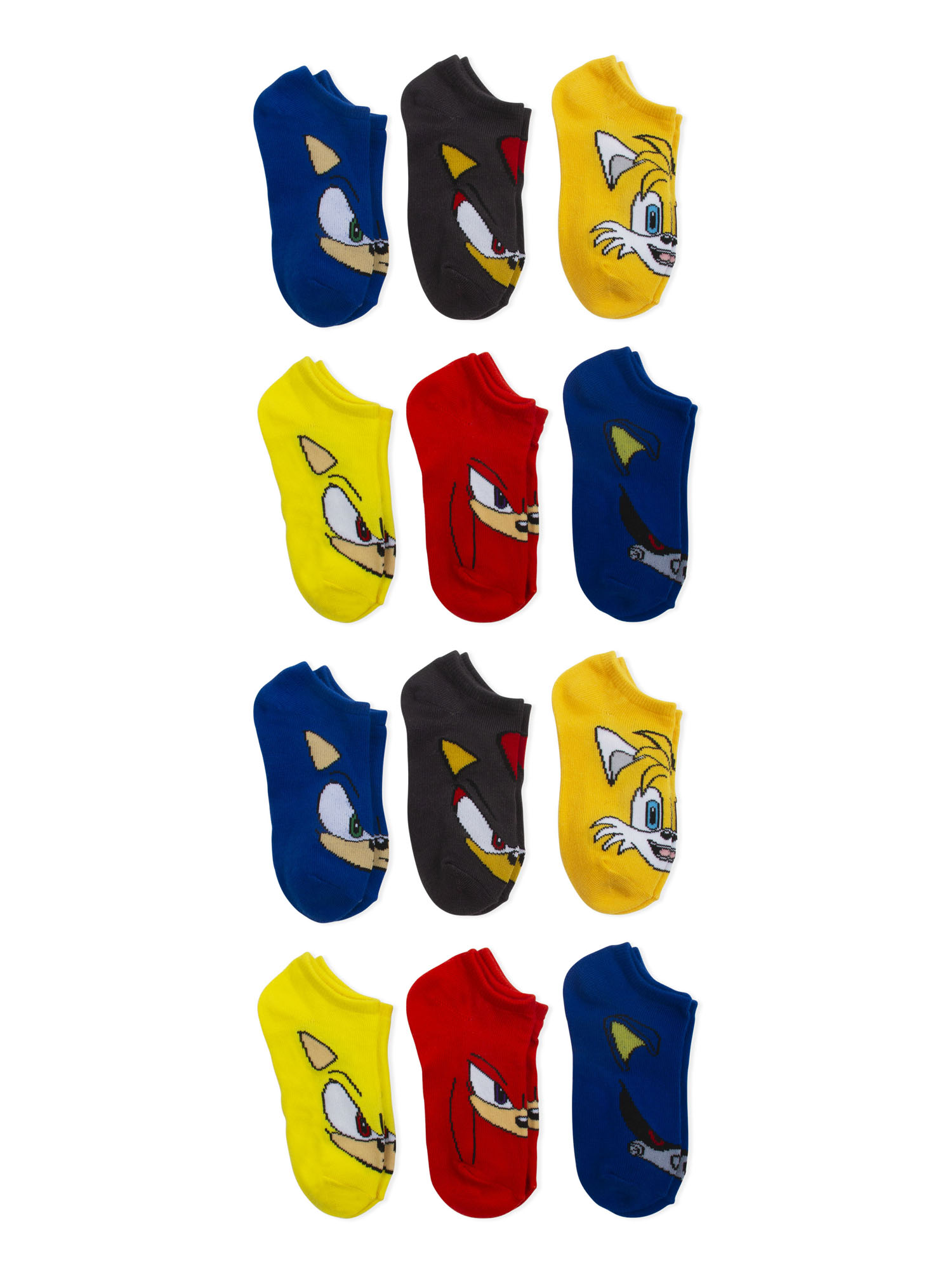 Sonic the Hedgehog Boys Socks, 12 Pack No Shows Sizes S (4.5-8.5) - L (3-9) - image 1 of 2