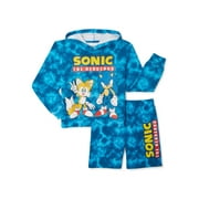 SONIC THE HEDGEHOG Boys Tie Dye Graphic Hooded Sweatshirt and Shorts Set, Sizes 4-20