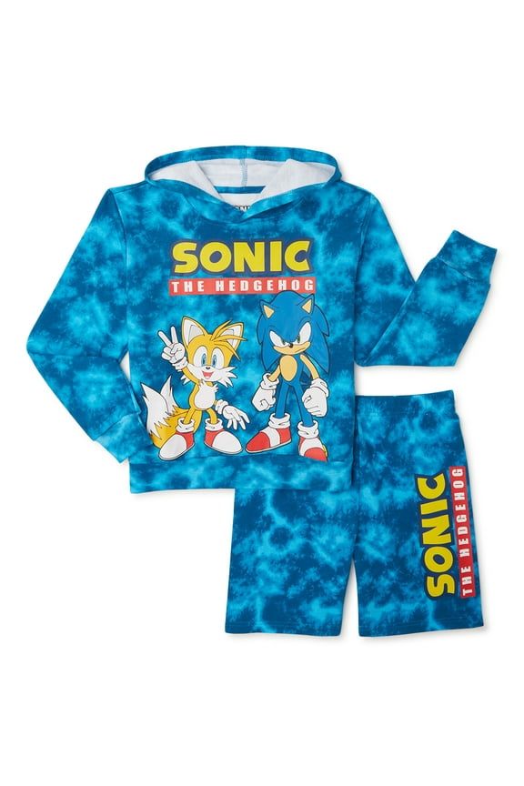 Boys Tie Dye Graphic Hooded Sweatshirt and Shorts Set, Sizes 4-20