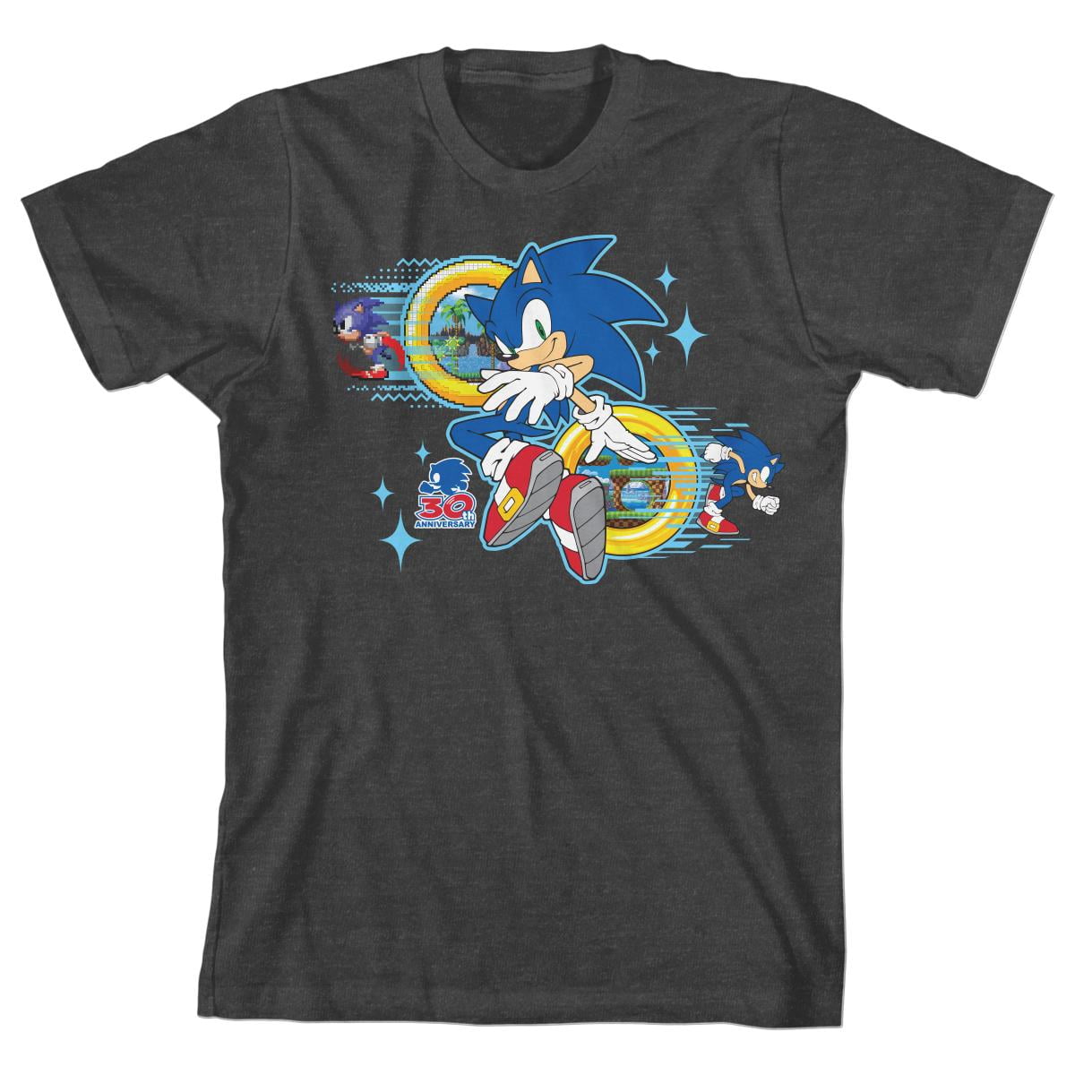 Sonic the Hedgehog Modern Character Youth Charcoal Gray Graphic Tee- M -  Walmart.com