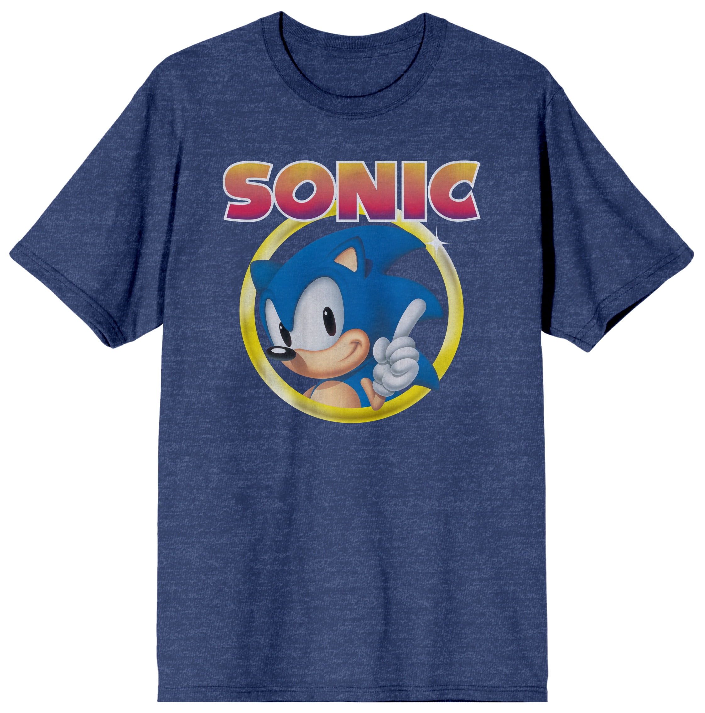 Sonic the Hedgehog Modern Characters With Logo Youth Boy's Royal Blue  T-Shirt-XS