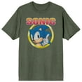 thumbnail image 1 of Sonic the Hedgehog Distressed Art Men's Monterrey Sage Short Sleeve Tee-Medium, 1 of 3