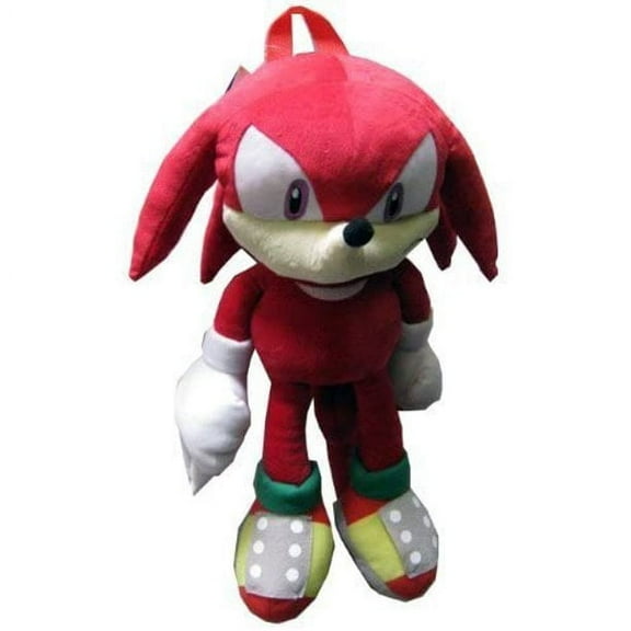 Sonic the Hedgehog Doll Plush Backpack - Red Knuckles the Echidna (20 Inch)