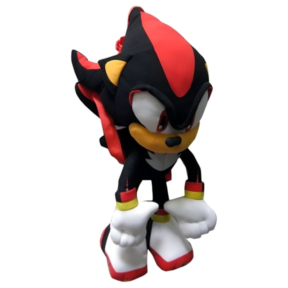 Sonic the Hedgehog Doll Plush Backpack - Shadow Backpack Black (24 Inch)