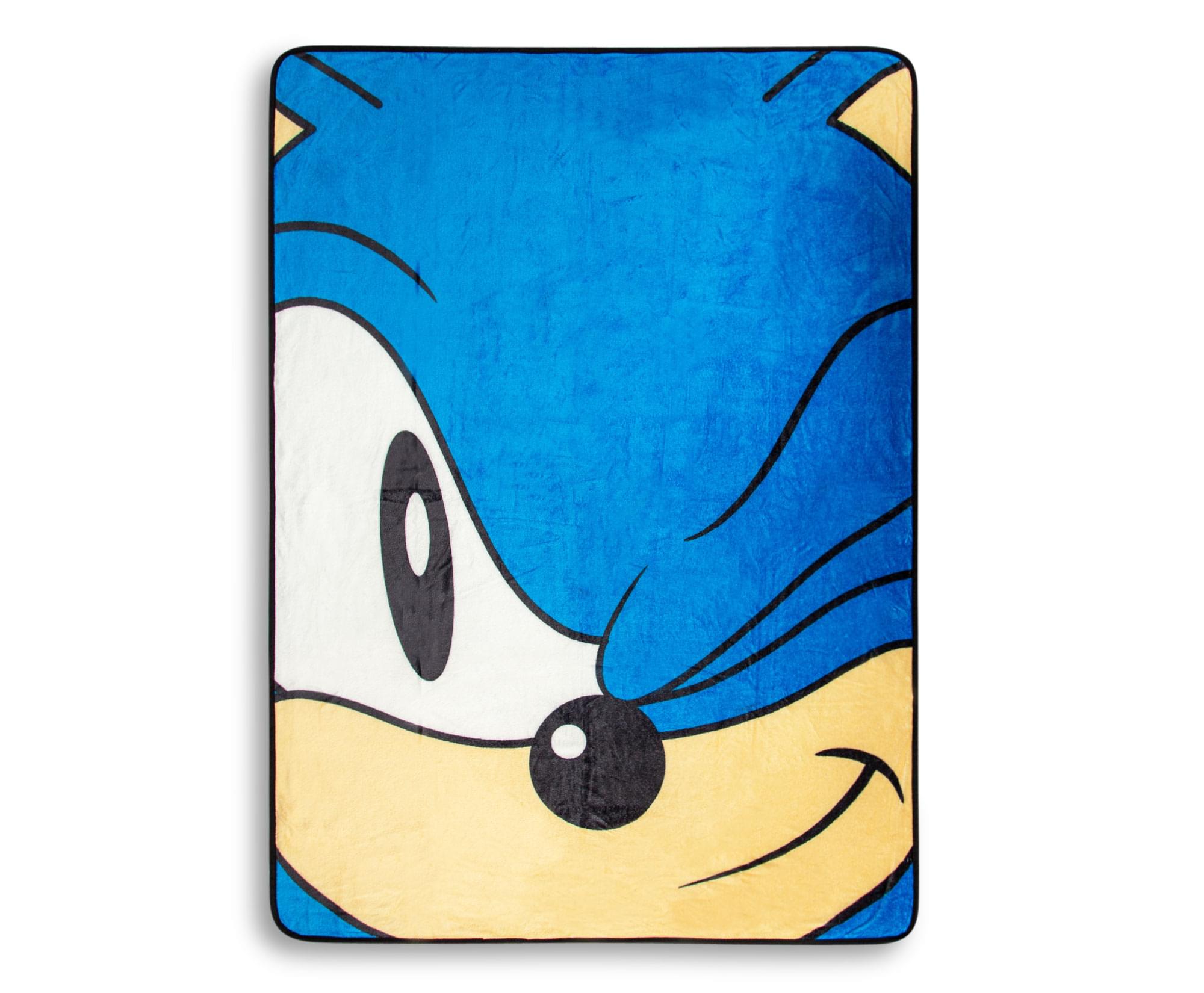 Sonic the Hedgehog Face Fleece Throw Blanket 45 x 60 Inches