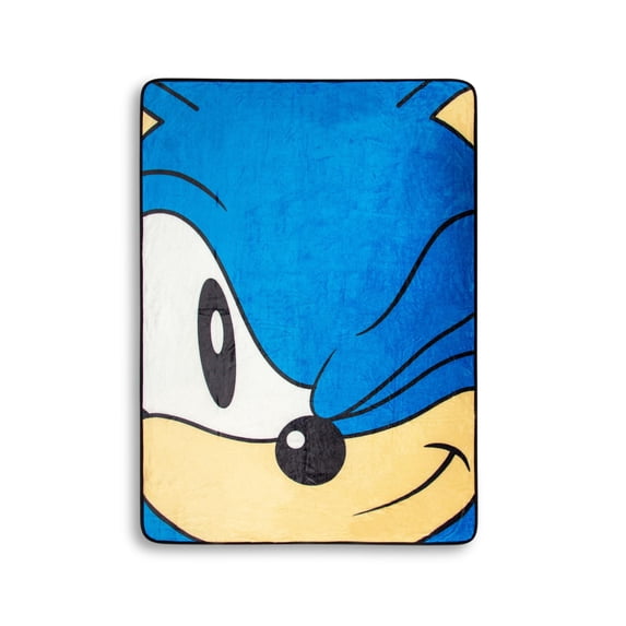 Sonic the Hedgehog Face Fleece Throw Blanket | 45 x 60 Inches