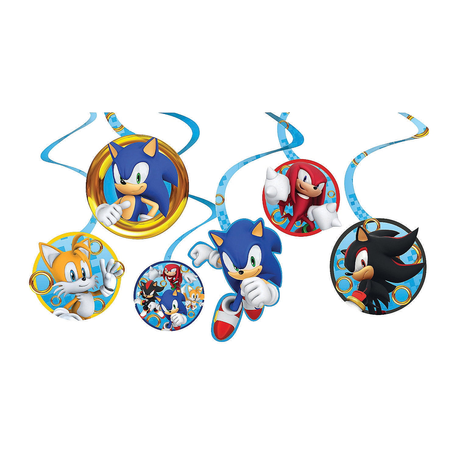 Sonic the Hedgehog™ Hanging Swirl Decorations, Party Supplies