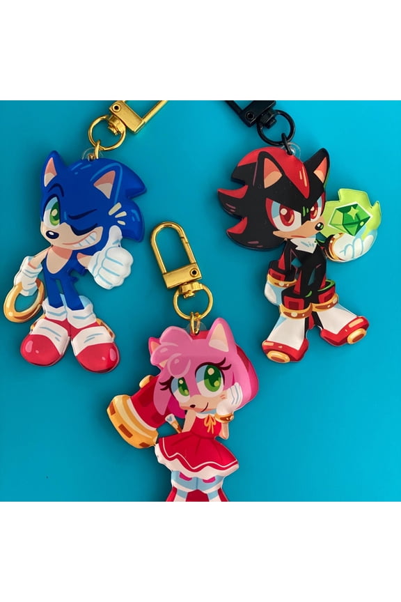 Sonic the Hedgehog Keychains | Sonic, Shadow, Amy (1 keychain)