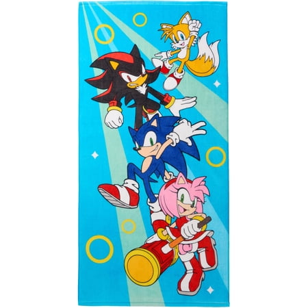 Sonic the Hedgehog Kids Bath Towel, 100% Cotton, 27" x 54"