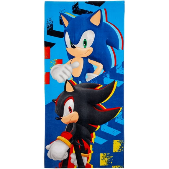 Sonic the Hedgehog Kids Cotton Beach Towel, 28" X 58", Sega