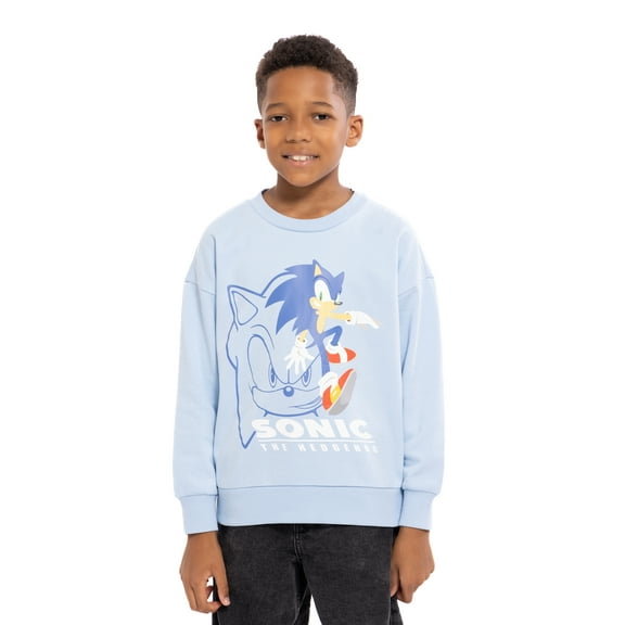 Sonic the Hedgehog Kids Graphic Fleece Crewneck Sweatshirt, Sizes 4-18