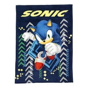 Sonic the Hedgehog Kids Plush Twin/Full Blanket, 62 x 90, Blue, Sega