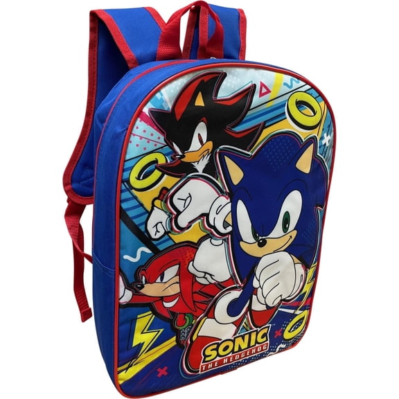Sonic the Hedgehog Licensed 15 Inch School Bag Backpack