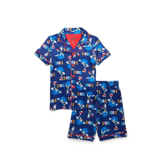 Sonic the Hedgehog Little Boys and Big Boys Super Soft Print Pajama Set, 2-Piece, Sizes 4-12