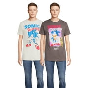 Sonic the Hedgehog Men's & Big Men's Graphic Tee Shirts, 2-Pack, S-3XL