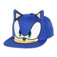 thumbnail image 1 of Sonic the Hedgehog Men's Hat Embroidered 3D Character Face and Ears Snapback Cap, 1 of 8