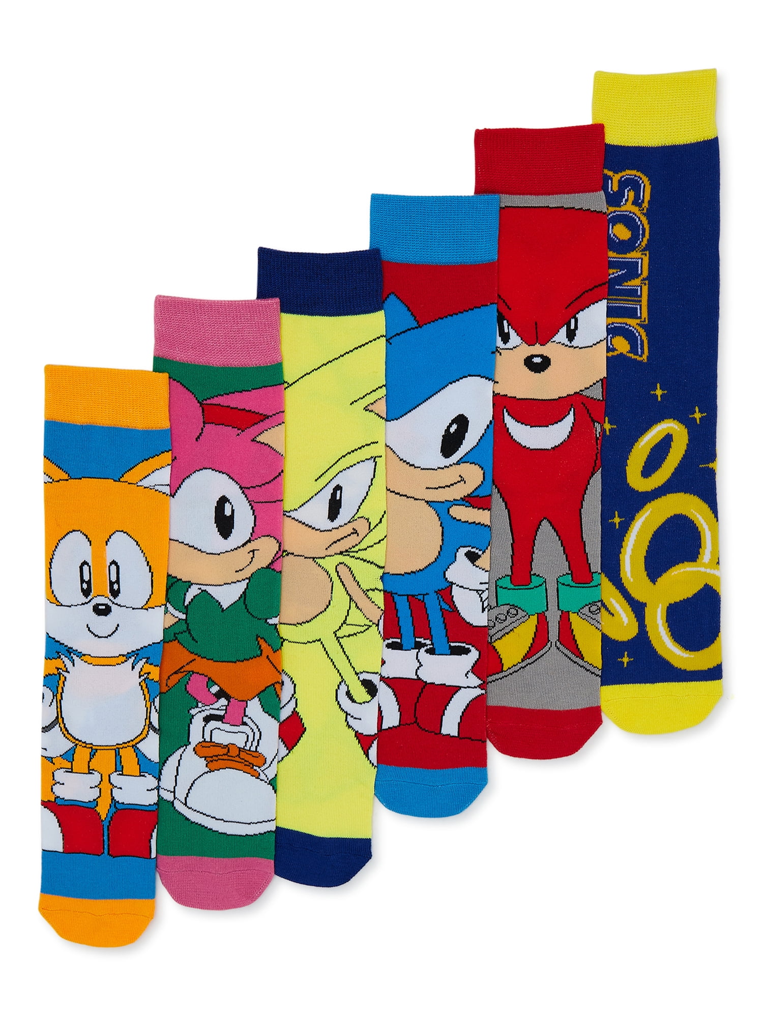 SONIC THE HEDGEHOG MEN'S SHADOW 360 CREW SOCKS BIOWORLD BRAND