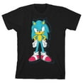 thumbnail image 1 of Sonic the Hedgehog Modern Character Youth Black Graphic Tee- S, 1 of 2