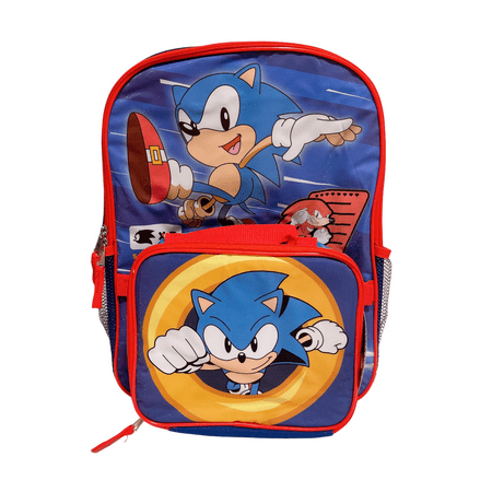 Sonic the Hedgehog Movie 16 Inch Backpack with Lunch Kit
