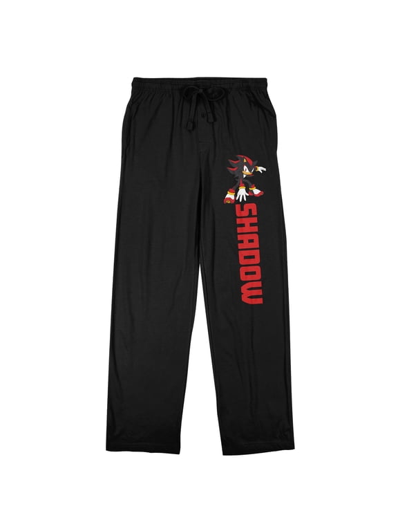 Sonic the Hedgehog Shadow Pose Adult Black Sleep Pajama Pants
-Medium