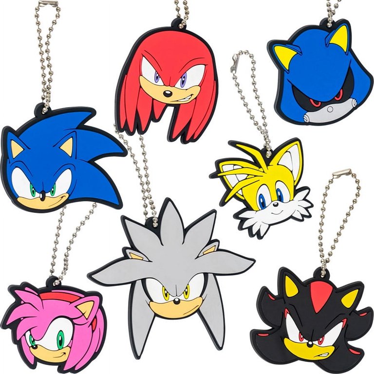 T*K様 未開封　ソニックアドベンチャー ピンバッジ 7個セット Sonic the Hedgehog Soft Touch Keychain Charms Set of 7 - Walmart.com
