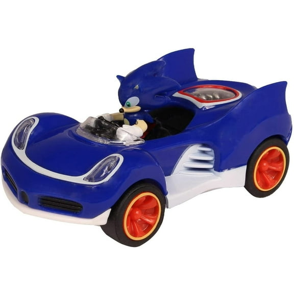 Sonic the Hedgehog Sonic All-Stars Racing Pull-Back Vehicle  Collectible Action Car Toy, Fast-Fun Race Car for Kids, Officially Licensed Sonic the Hedgehog Merchandise