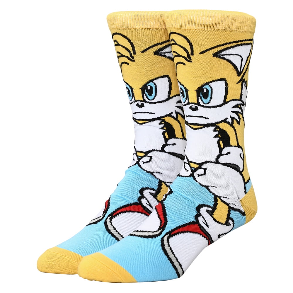 Sonic the Hedgehog Tails Animigos 360 Casual Crew Socks for Men