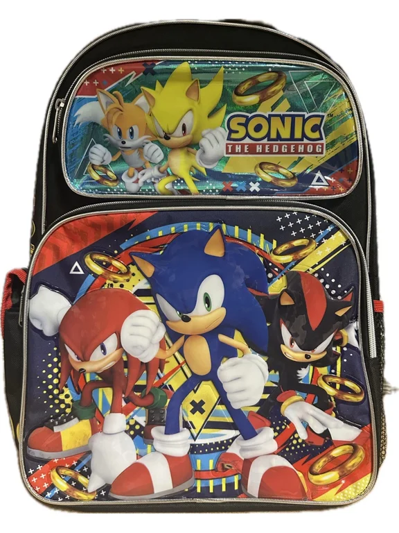 Sonic the Hedgehog - Team Ring Shadow Super 16" Bag Large School Backpack