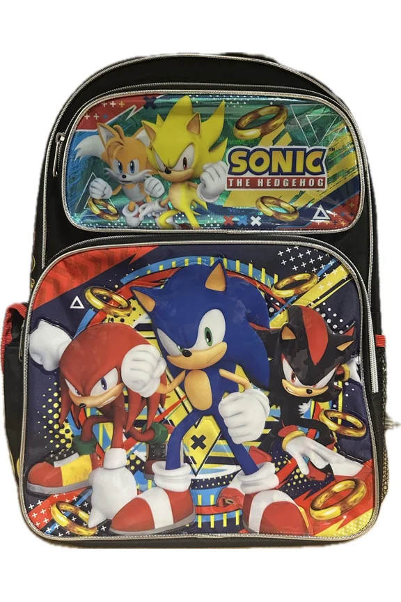 Sonic the Hedgehog - Team Ring Shadow Super 16" Bag Large School Backpack