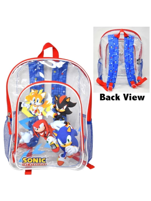 the Hedgehog Transparent 16" School Backpack for boys ages 3+