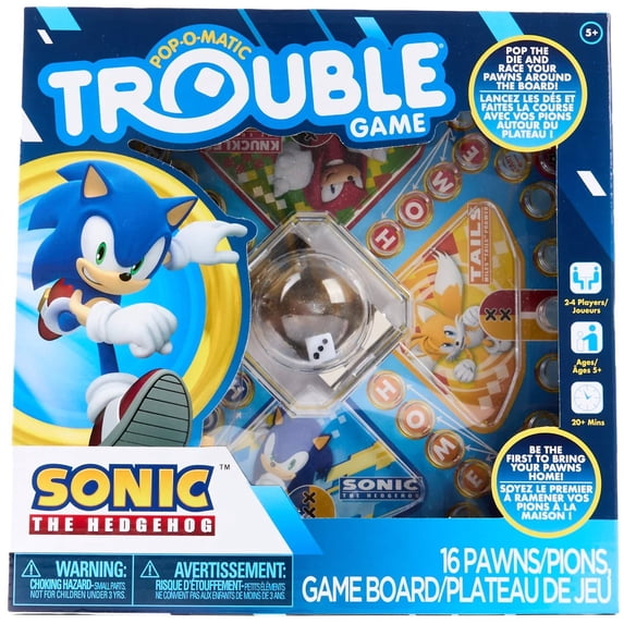 Sonic Pop-O-Matic Trouble Board Game