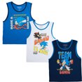 thumbnail image 1 of Sonic the Hedgehog Value 3-Pack of Youth Boy's Sleeveless Muscle Shirts  10/12 (L), 1 of 7