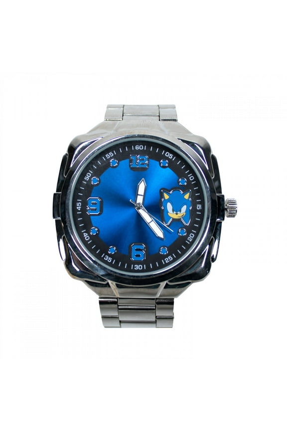 Sonic 890486 The Hedgehog Watch with Silver Metal Band