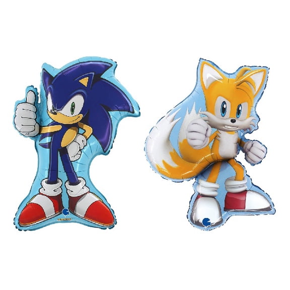 Sonic the Hedgehog and Miles Tails Prower Set of 2 Character Mylar Foil Balloons