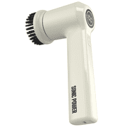 SonicPower Electric Spin Scrubber, Handheld & Ergonomic, IPx7 Waterproofing, 4 Multi-Purpose Attachments Included, Long Lasting Rechargeable Battery, Beige