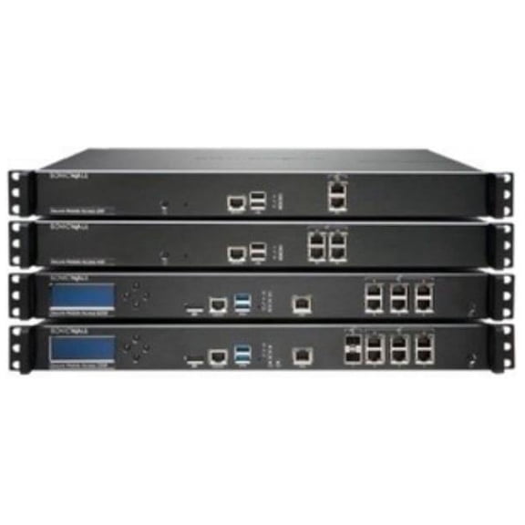 SonicWall SMA 1000 6210 Network Security Appliance - Centralized Management - 6 Port - Gigabit Ethernet - SSL, TLS, TLS 1.3, AES-NI - 6 x RJ-45 - 1U - Rack-mountable