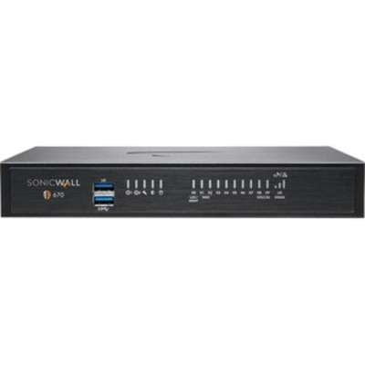 SonicWall TZ670 Network Security Appliance and 2YR Secure Upgrade Plus Advanced Edition (02-SSC-5685)