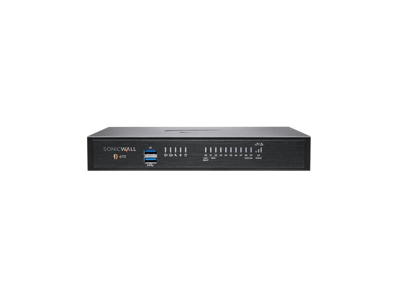 SonicWall TZ670 Network Security Appliance and 2YR Secure Upgrade Plus Essential Edition (02-SSC-5659) - image 1 of 8