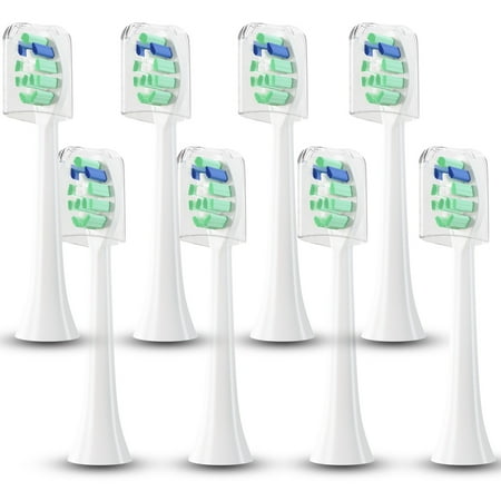 Sonicare Electric Toothbrush Replacement Heads Compatible with All Phillips Sonicare Click-on Handles, 8 Pack