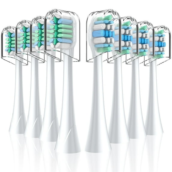 Electric Toothbrush Replacement Heads Compatible with All Click-on Handles,8 Pack