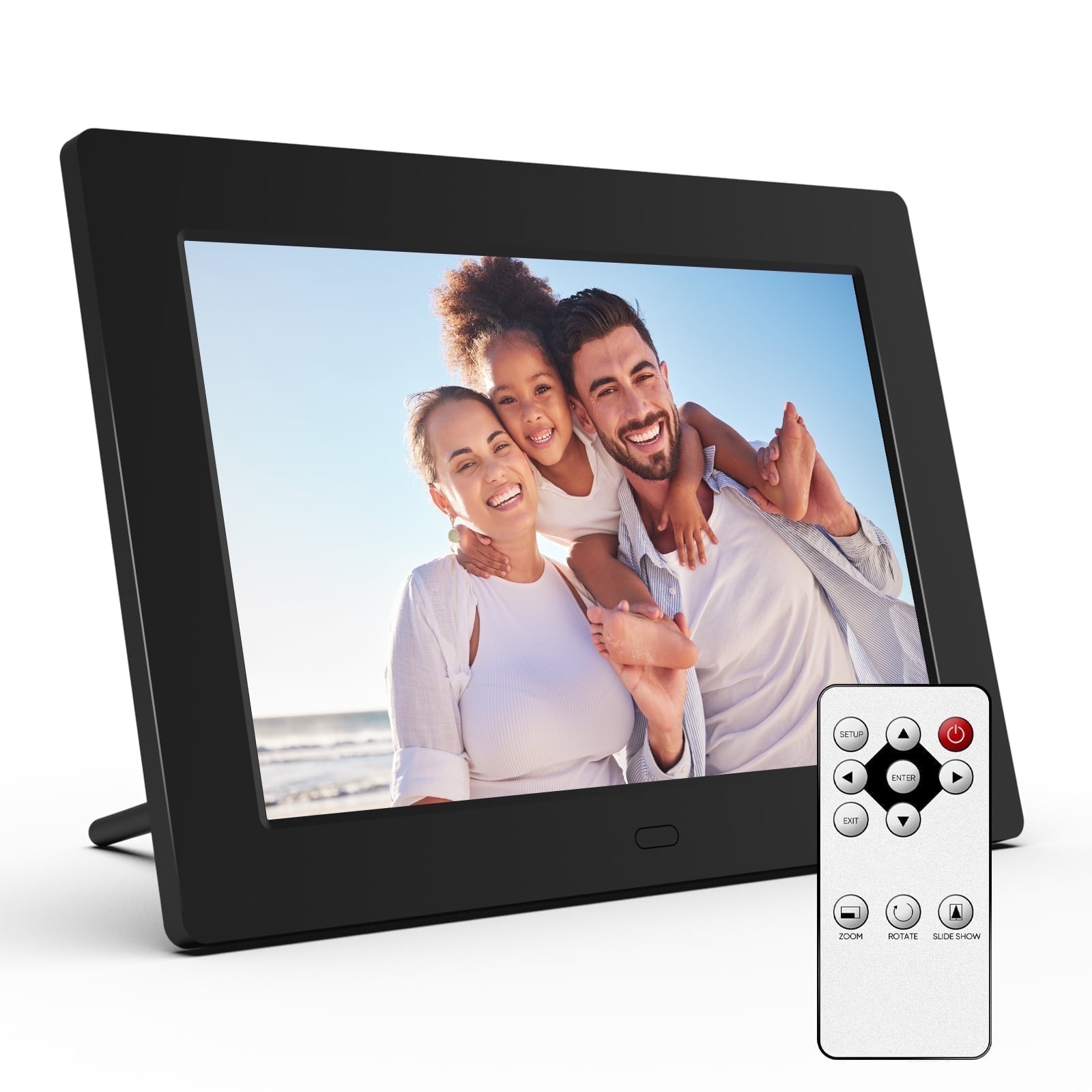 7-Inch Black Digital Photo Frame with Remote Control
