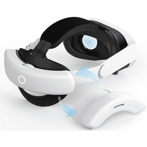 Sonicgrace S3 Duo Magnetic Battery Strap for Quest 3 & 3S, 2x8000mAh Battery Pack with Charging Dock