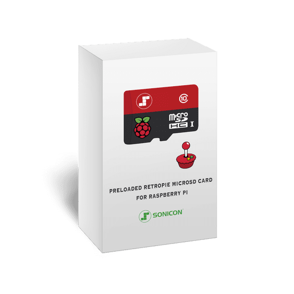 Sonicon Preloaded RetroPie Emulation Station Emulator MicroSD Card w/Retroarch Batocera NES/SNES/Genesis/Game Boy/Atari/Arcade/Mame/N64, Plug Play