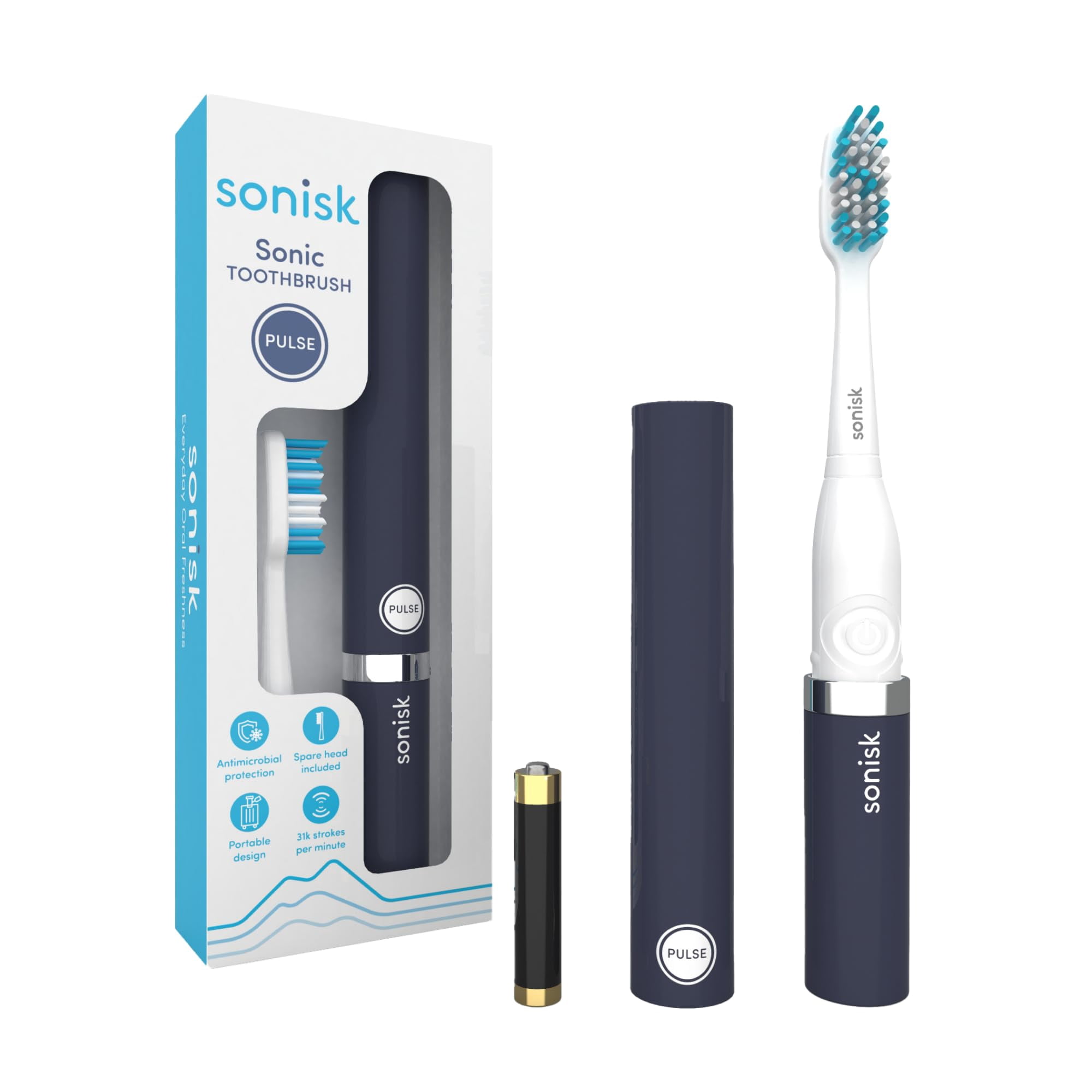Sonisk Pulse | Battery Powered Electric Toothbrush | Sonic Technology ...