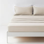 Sonive Bed Sheet Sets, Ultra Soft Breathable Luxury 3 Piece Beige, Twin
