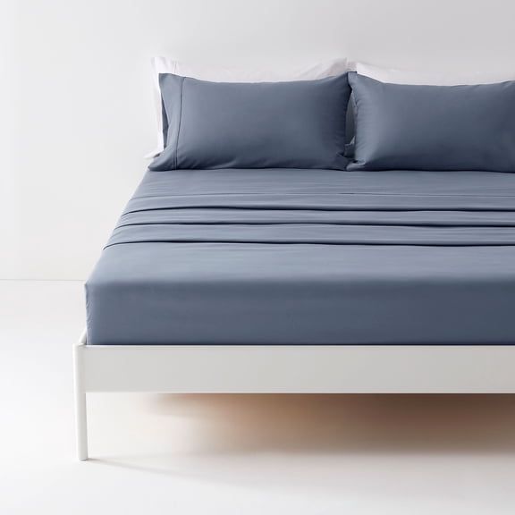 Sonive Bed Sheet Sets,Ultra Soft Breathable Luxury 4 Piece, (Flint Stone Blue, Queen)